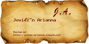 Jovián Arianna névjegykártya
